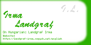 irma landgraf business card